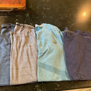 Bundle 4 men’s running shirts-Hind, Brooks, NB.  Small/ medium
